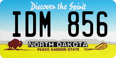ND license plate IDM856