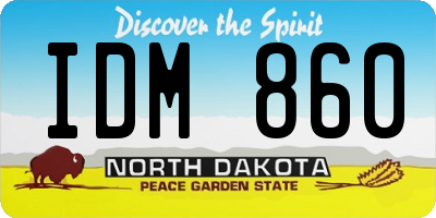 ND license plate IDM860