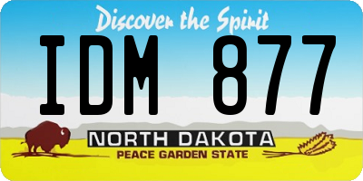 ND license plate IDM877