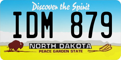 ND license plate IDM879