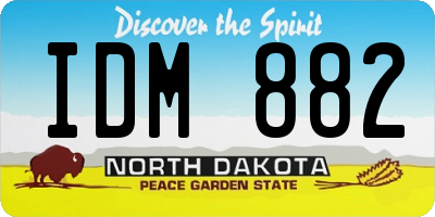 ND license plate IDM882
