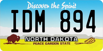 ND license plate IDM894