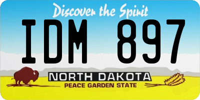 ND license plate IDM897