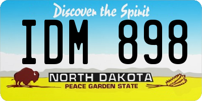 ND license plate IDM898