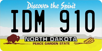 ND license plate IDM910