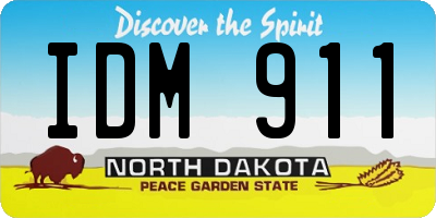 ND license plate IDM911