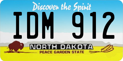 ND license plate IDM912