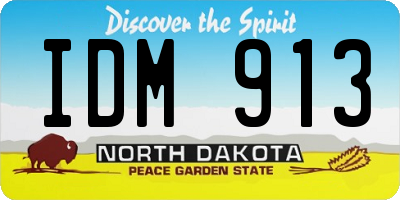 ND license plate IDM913