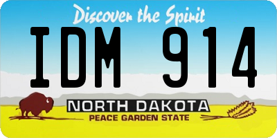 ND license plate IDM914