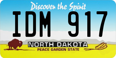 ND license plate IDM917