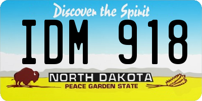 ND license plate IDM918
