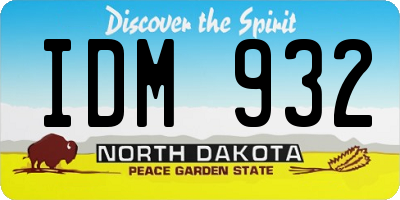 ND license plate IDM932