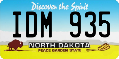 ND license plate IDM935
