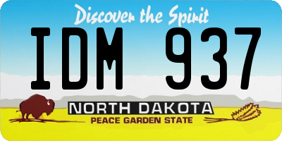 ND license plate IDM937