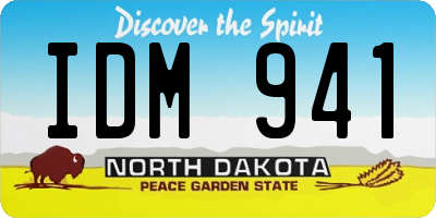 ND license plate IDM941