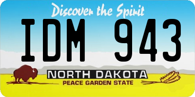 ND license plate IDM943