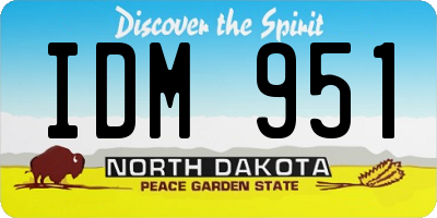 ND license plate IDM951
