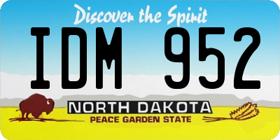 ND license plate IDM952