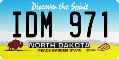 ND license plate IDM971