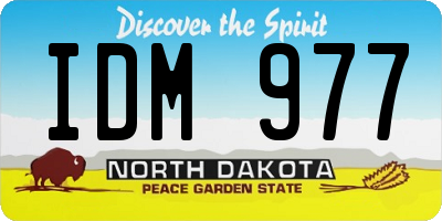 ND license plate IDM977