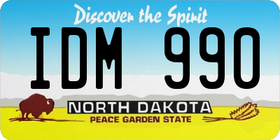 ND license plate IDM990