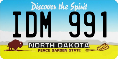 ND license plate IDM991