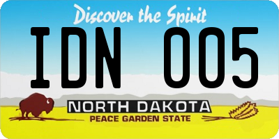ND license plate IDN005