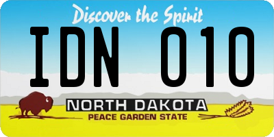 ND license plate IDN010