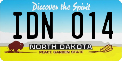 ND license plate IDN014