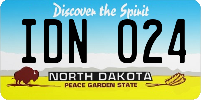 ND license plate IDN024