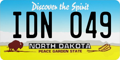 ND license plate IDN049