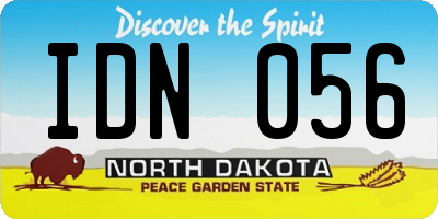 ND license plate IDN056