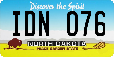 ND license plate IDN076