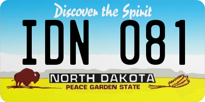 ND license plate IDN081