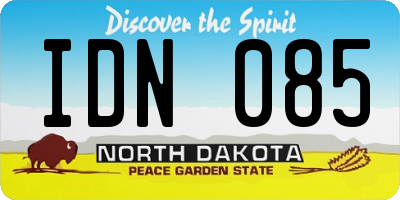 ND license plate IDN085