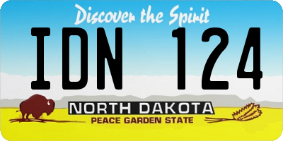 ND license plate IDN124