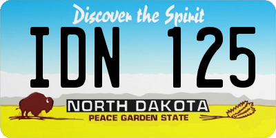 ND license plate IDN125