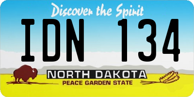 ND license plate IDN134