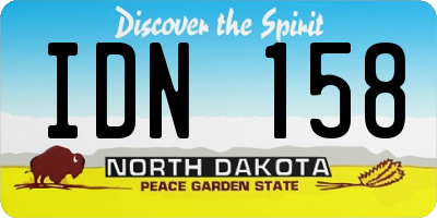 ND license plate IDN158