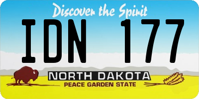 ND license plate IDN177
