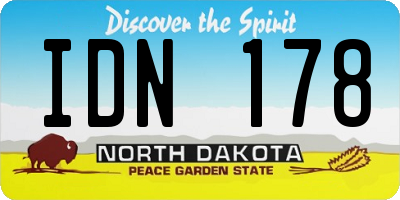 ND license plate IDN178