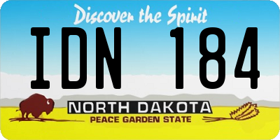 ND license plate IDN184