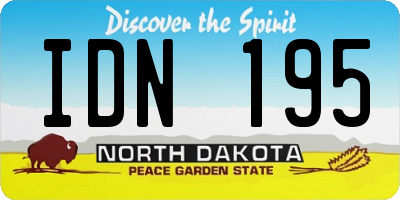 ND license plate IDN195