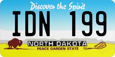 ND license plate IDN199