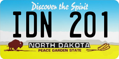 ND license plate IDN201