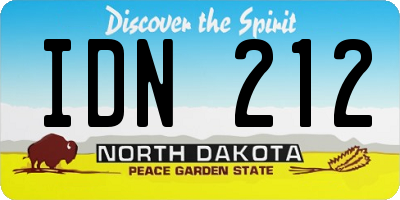 ND license plate IDN212
