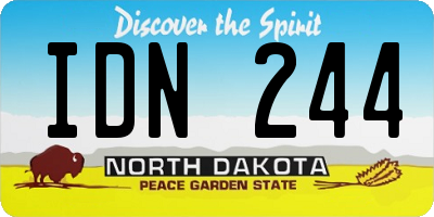 ND license plate IDN244