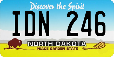ND license plate IDN246