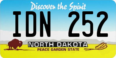 ND license plate IDN252