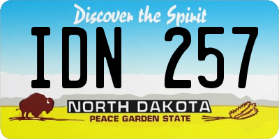 ND license plate IDN257